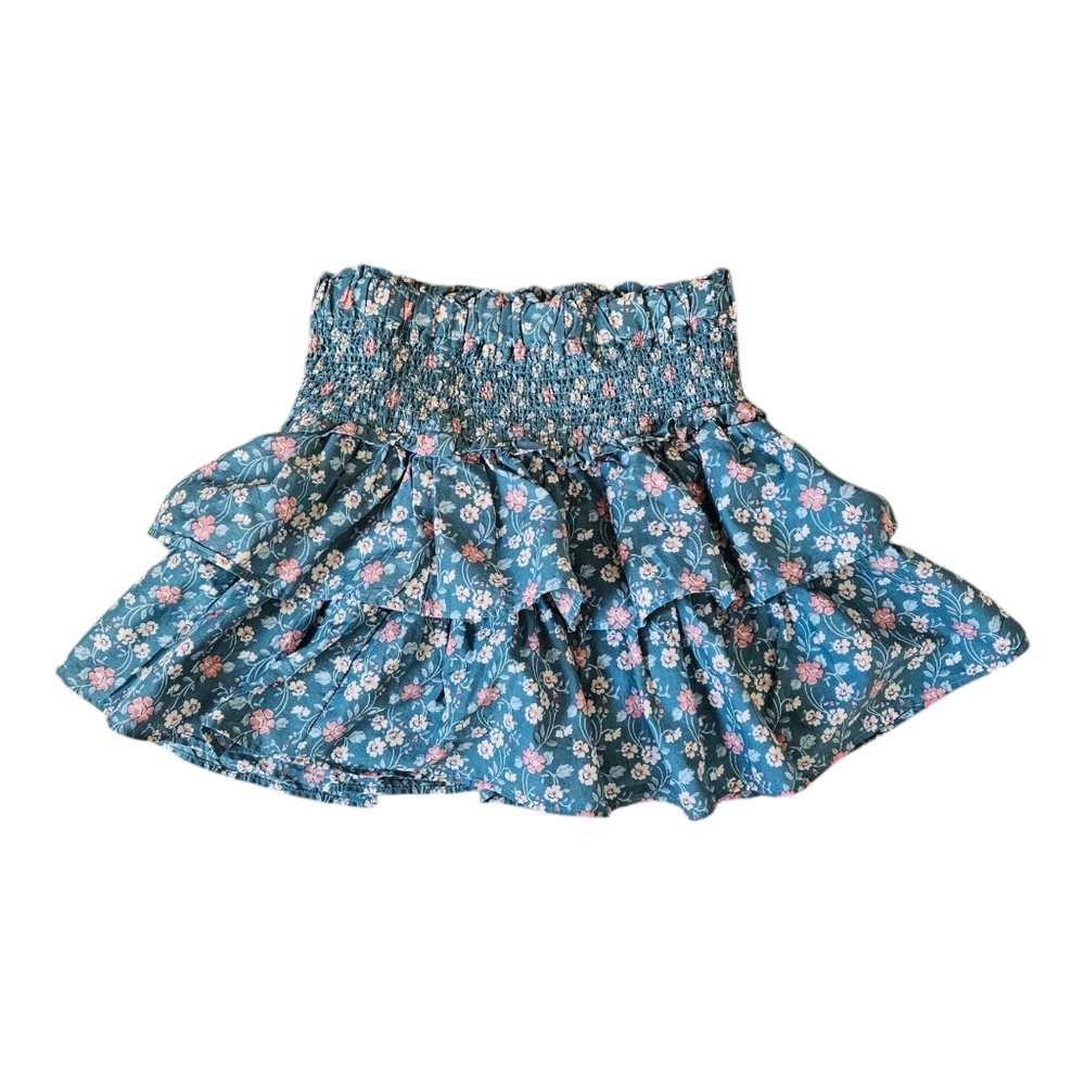 Janie & Jack The Hailey Smocked Skirt Girls Size 10 Vintage Teal Floral